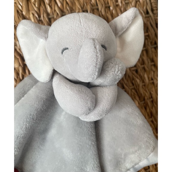 Carter’s Elephant Baby Lovey Fleece Plush Soft Satin Gray Security Toy Plushy - Picture 2 of 6